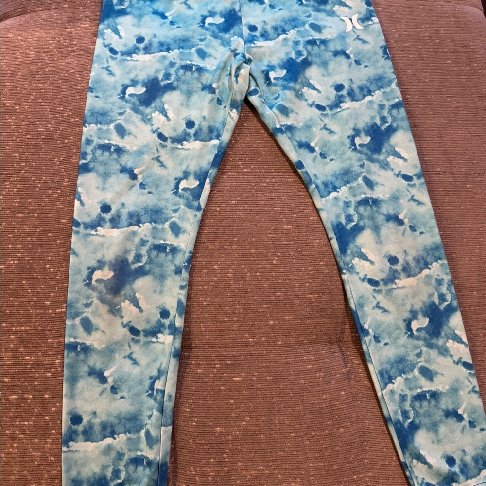 Hurley Blue Tie-Dye Kids Leggings